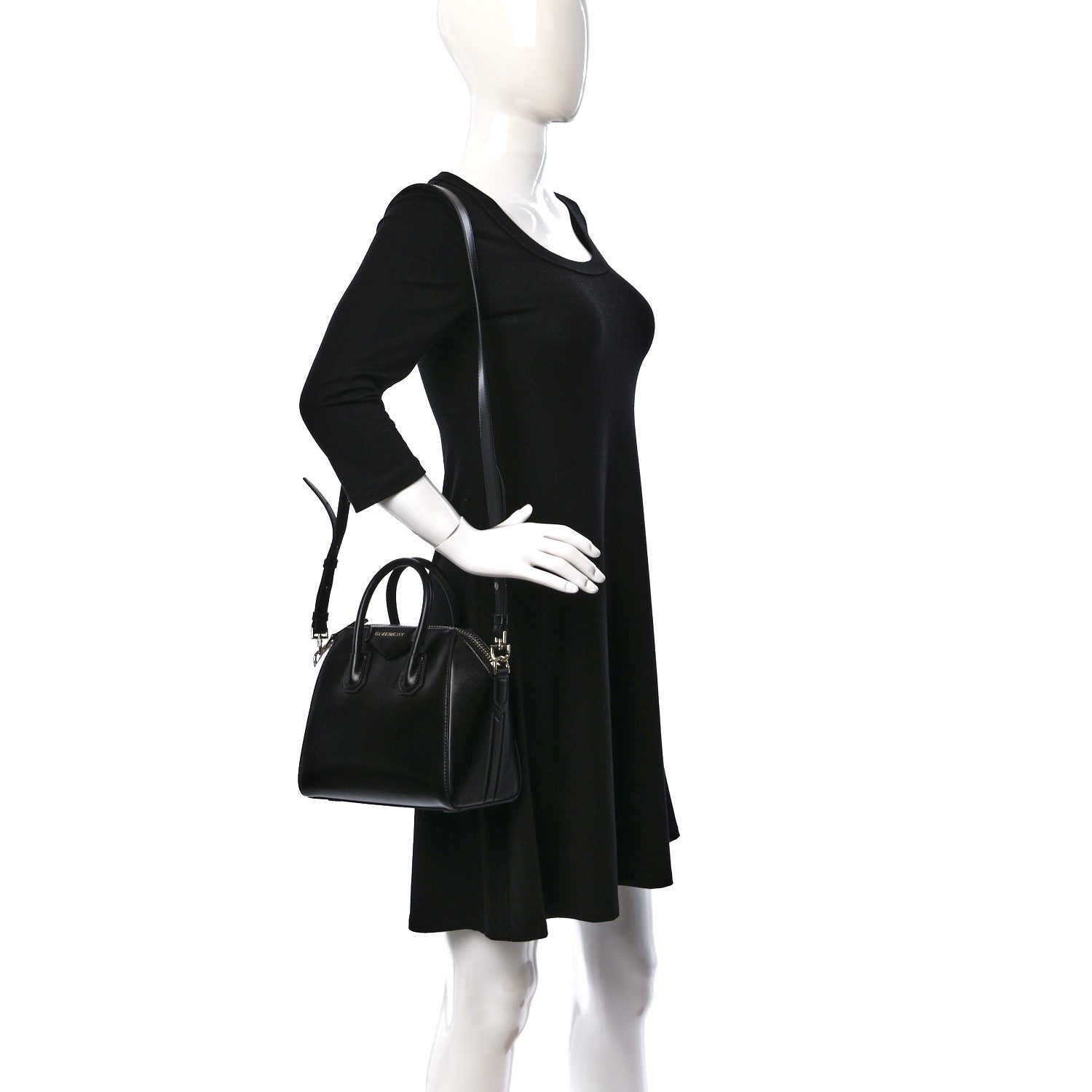 Givenchy Shiny Lord Calfskin Mini Antigona Black 2 of 8