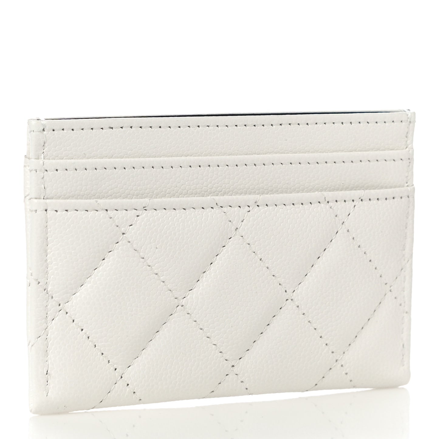 Caviar Quilted My Everything Card Holder White Black