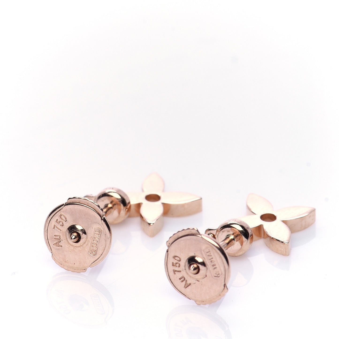 18K Pink Gold Diamond Idylle Blossom Stud Earrings
