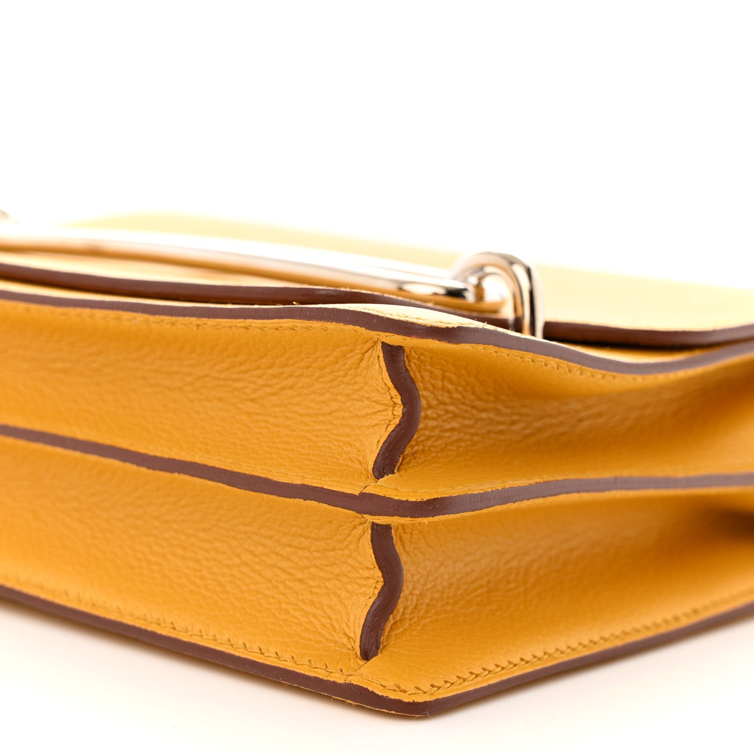 Hermes Evercolor Mini Sac Roulis Jaune Ambre 10 of 11