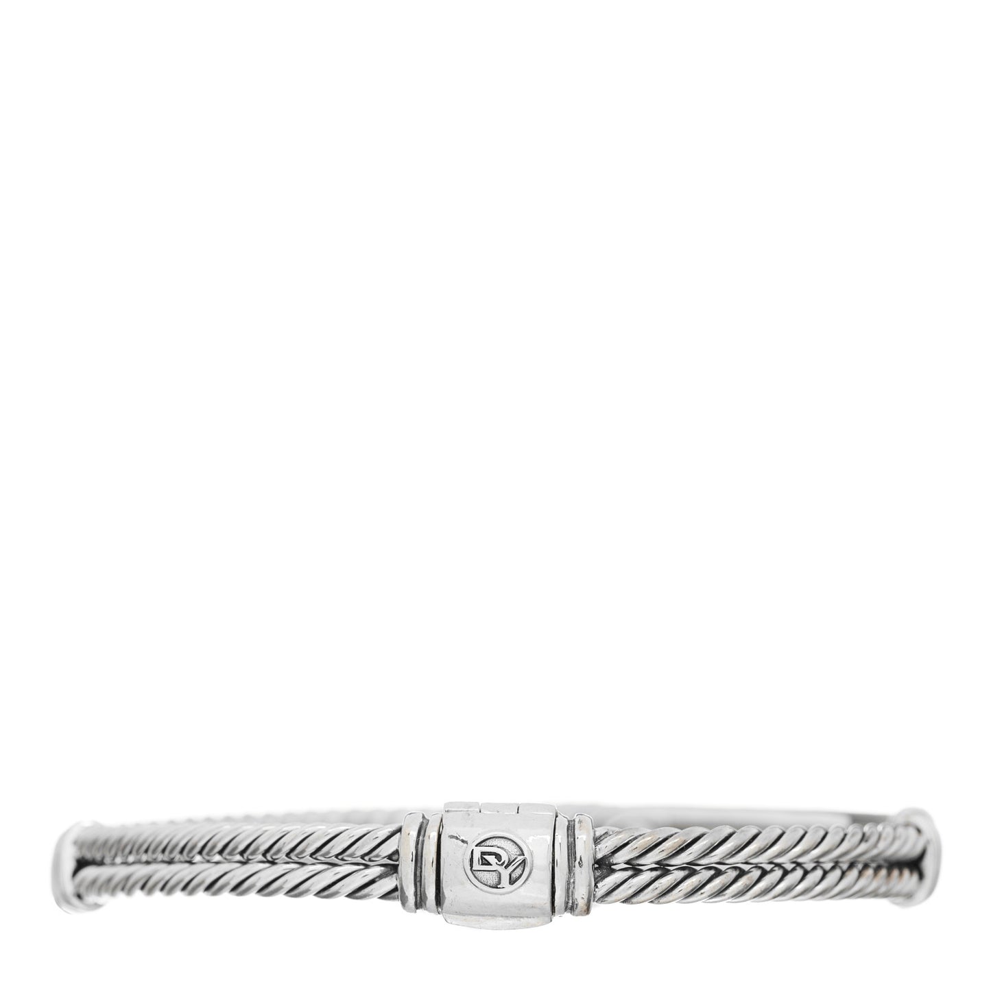 Sterling Silver Pave Pink Sapphire 7mm Single Loop Labyrinth Bracelet