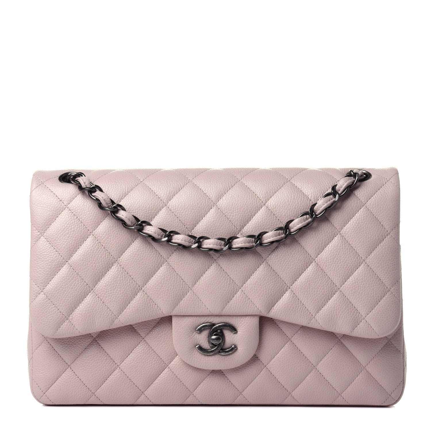 Chanel Caviar Quilted Jumbo Double Flap Light Pink 1 of 10