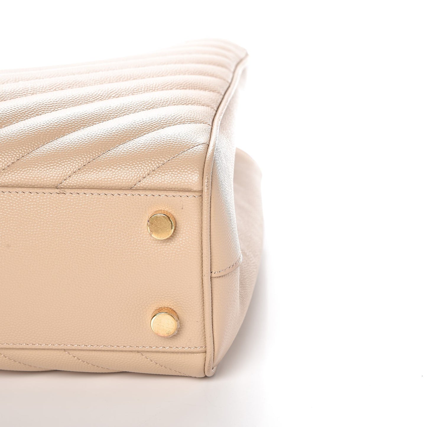 Grain De Poudre Matelasse Chevron Monogram Shopping Bag Nude Powder