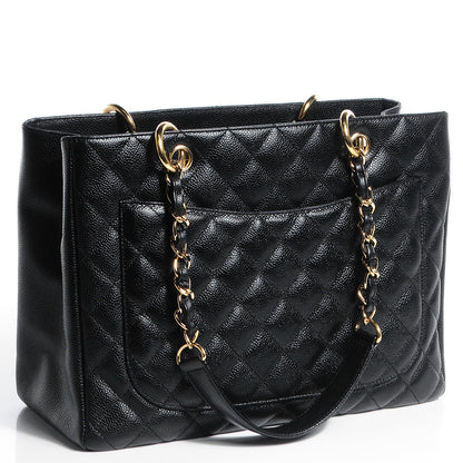 Chanel Caviar Grand Shopping Tote GST Black 3 of 7