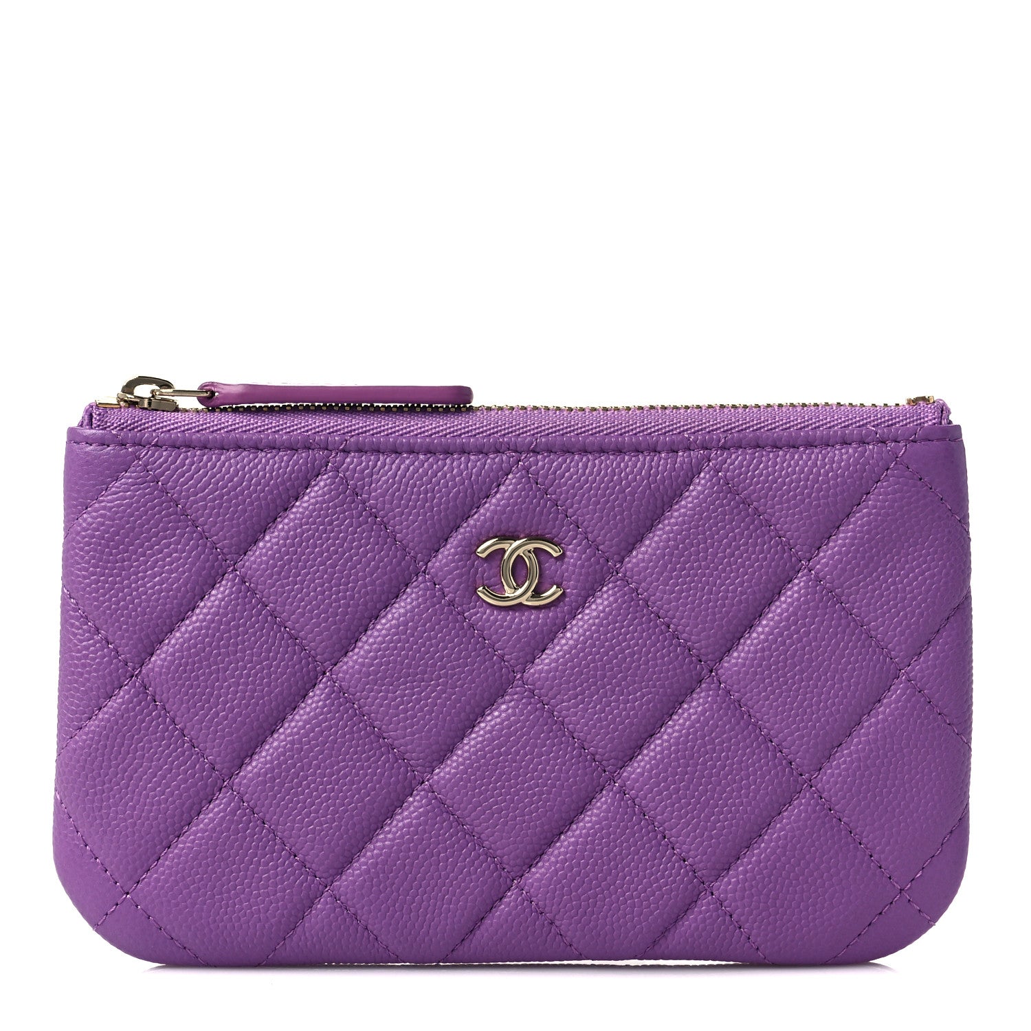 Chanel Caviar Quilted Small Cosmetic Case Purple 1 of 9