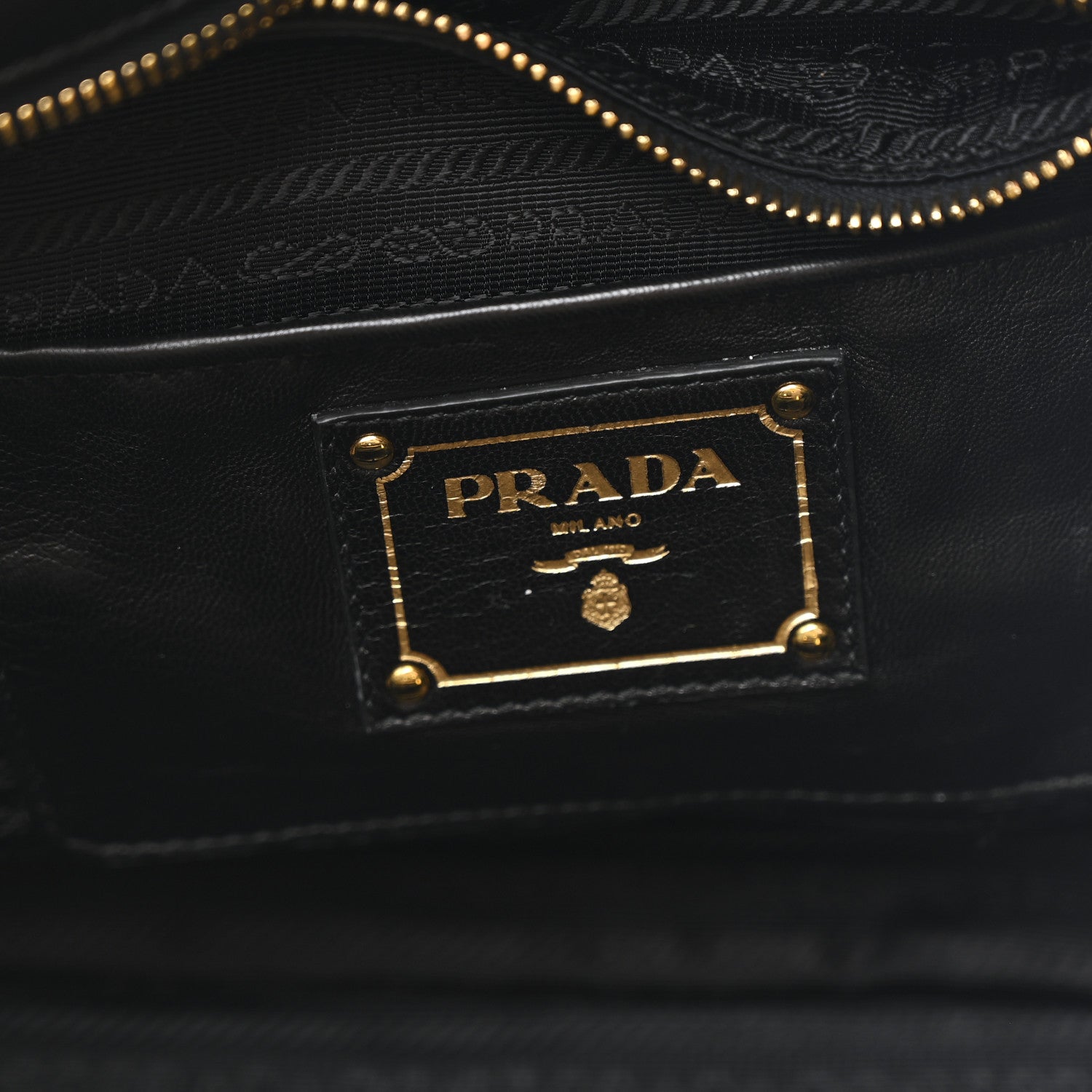 Prada Nappa Gaufre Top Handle Satchel Black 6 of 11
