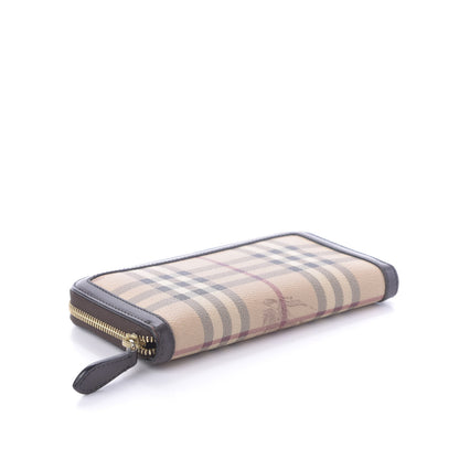Burberry Haymarket Check Large Ziggy Zip Around Wallet Chocolate 4 of 9