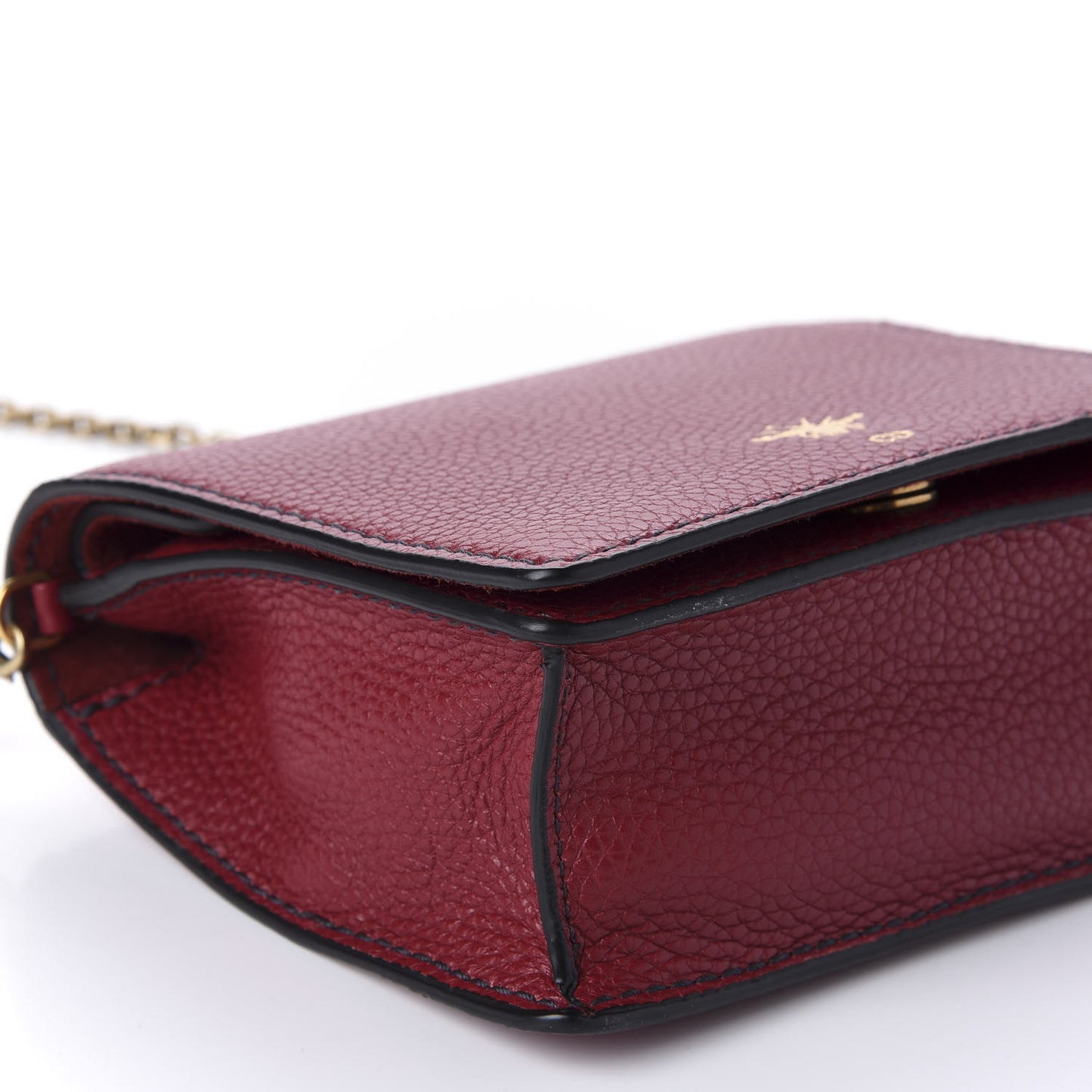 Grained Calfskin D-Bee Crossbody Dark Red