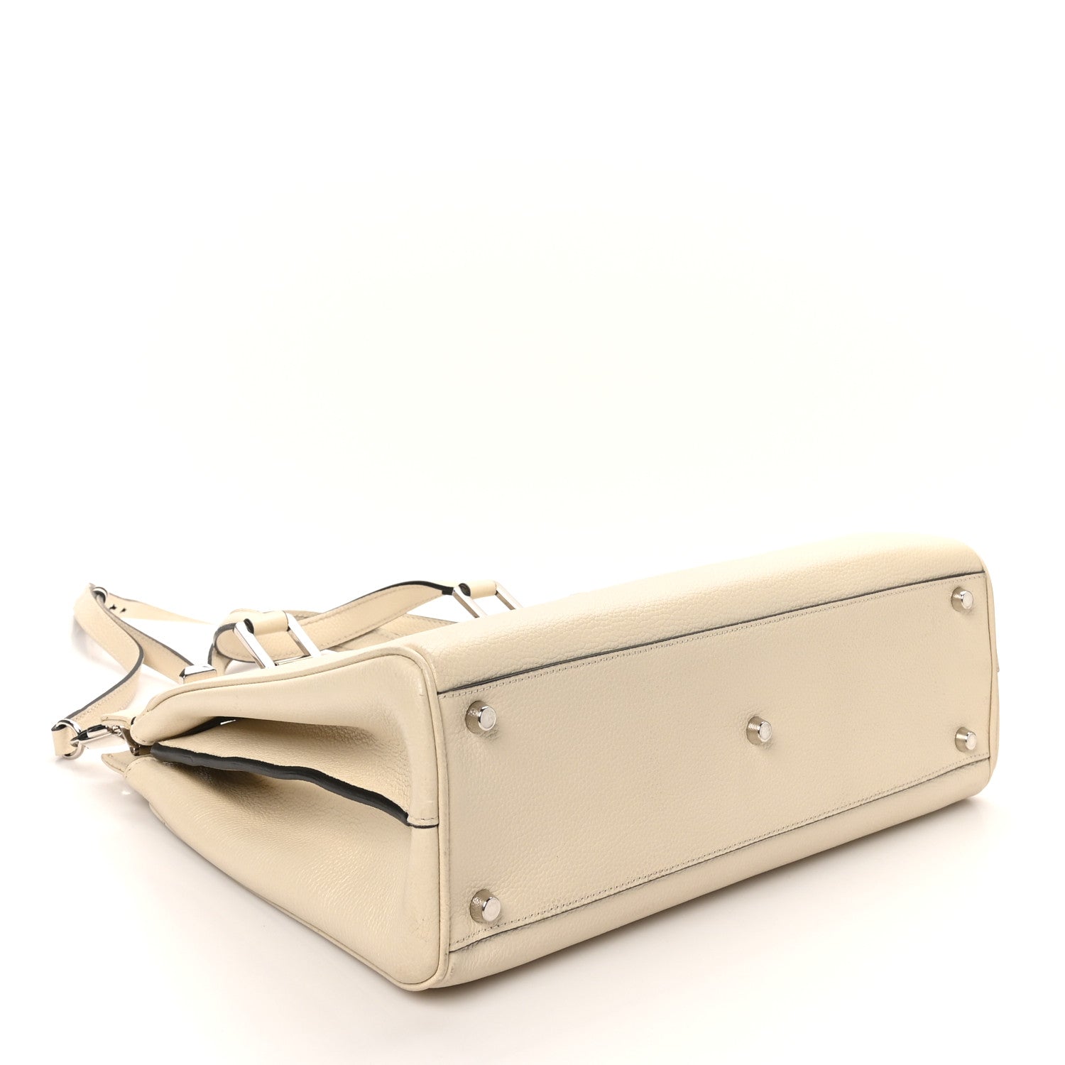 Gucci Grainy Calfskin Medium Zumi Top Handle Bag Mystic White 4 of 10