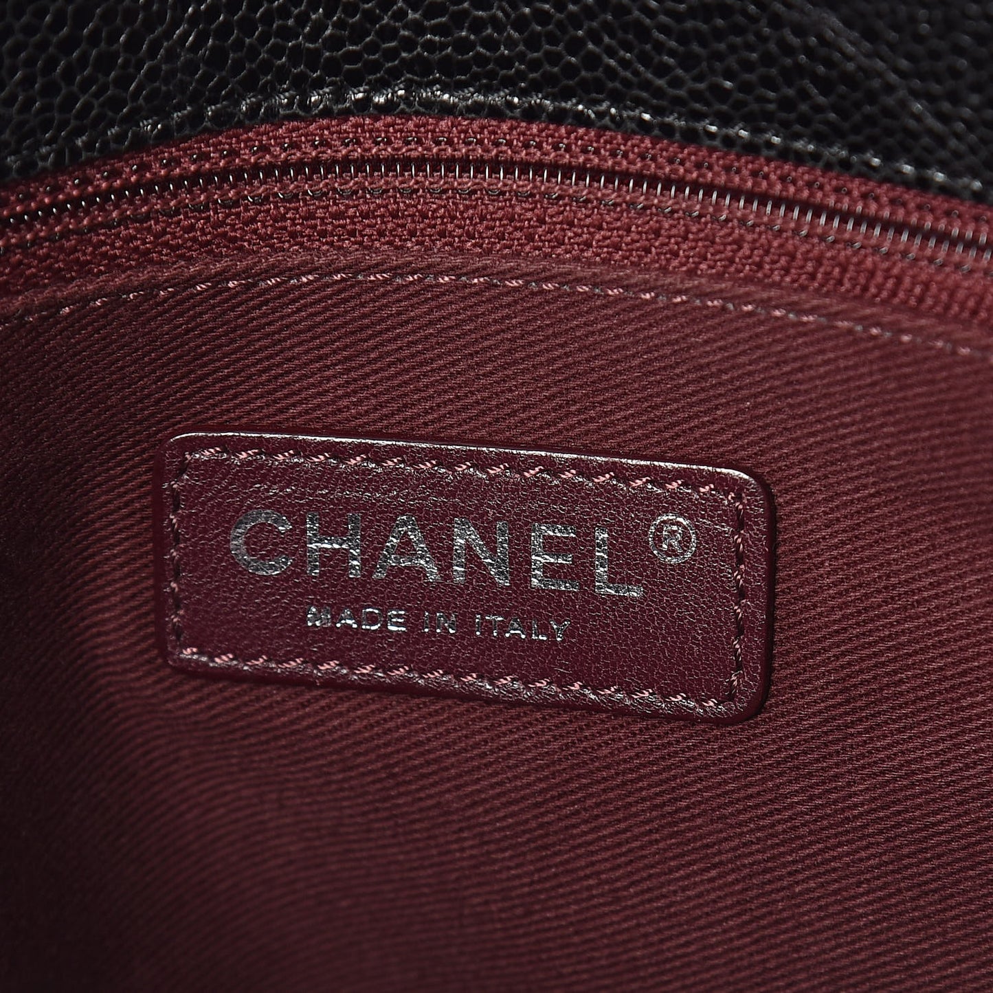 Crumpled Grained Calfskin Jumbo CC Crave Flap Black