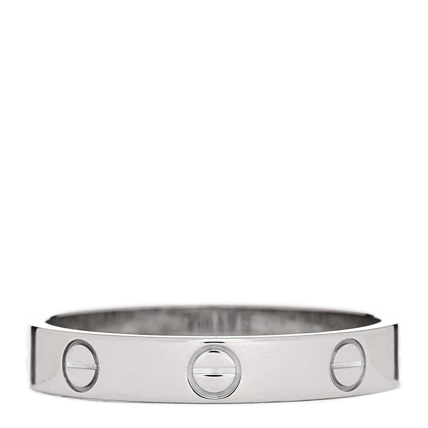 18K White Gold 3.5mm LOVE Wedding Band Ring 58 8.25