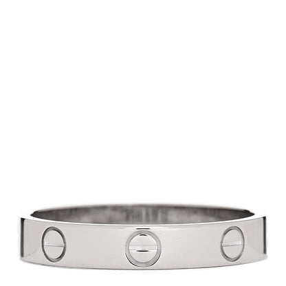 Cartier 18K White Gold 3.5mm LOVE Wedding Band Ring 58 8.25 3 of 5
