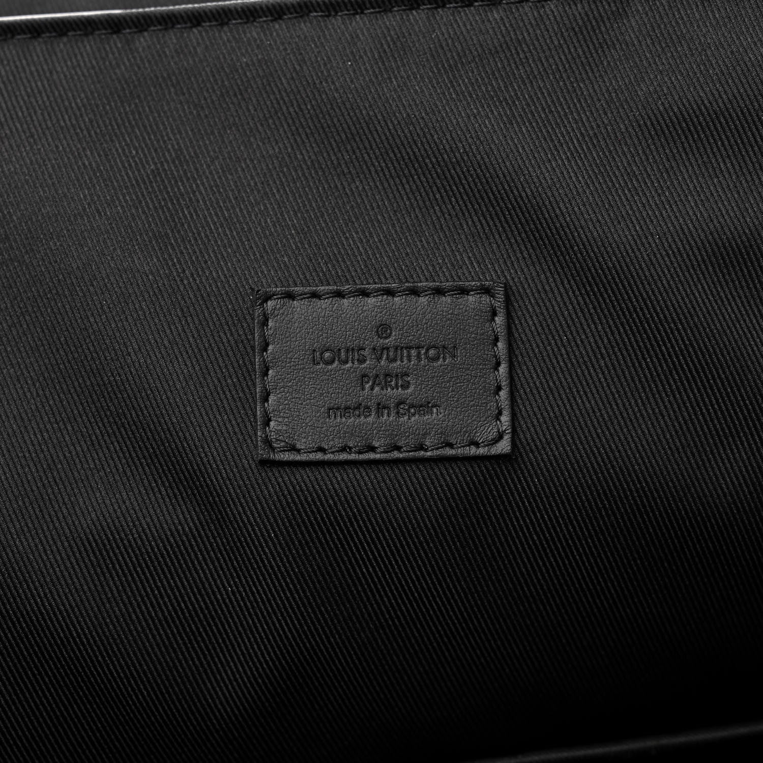 Louis Vuitton Calfskin Aerogram Fastline Backpack Black 6 of 9