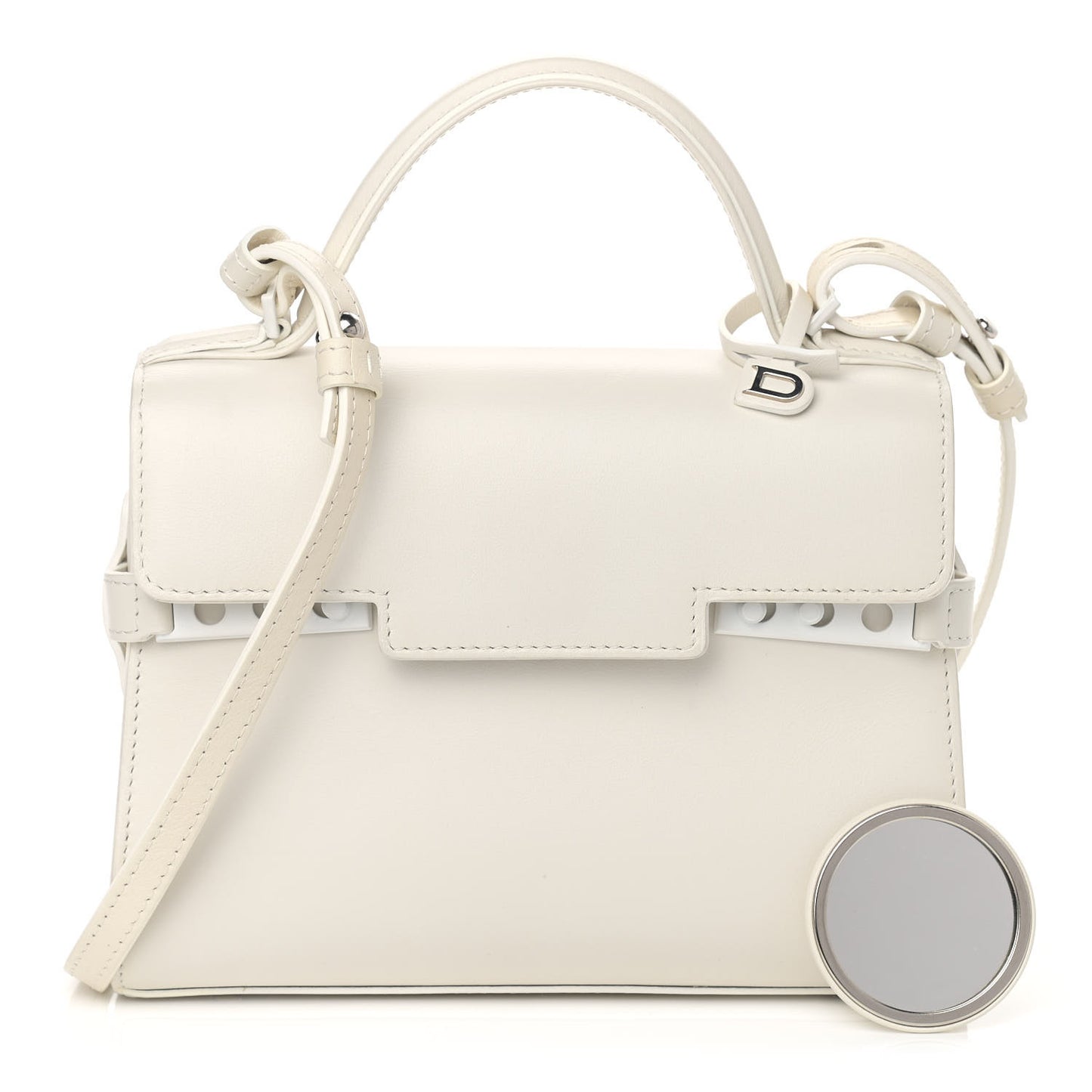 Smooth Calfskin Mini Tempete Satchel Ivory