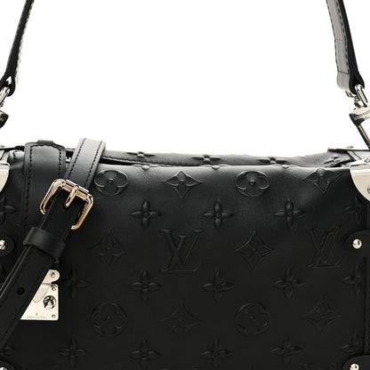 Louis Vuitton Calfskin Debossed Monogram Side Trunk Black 7 of 9
