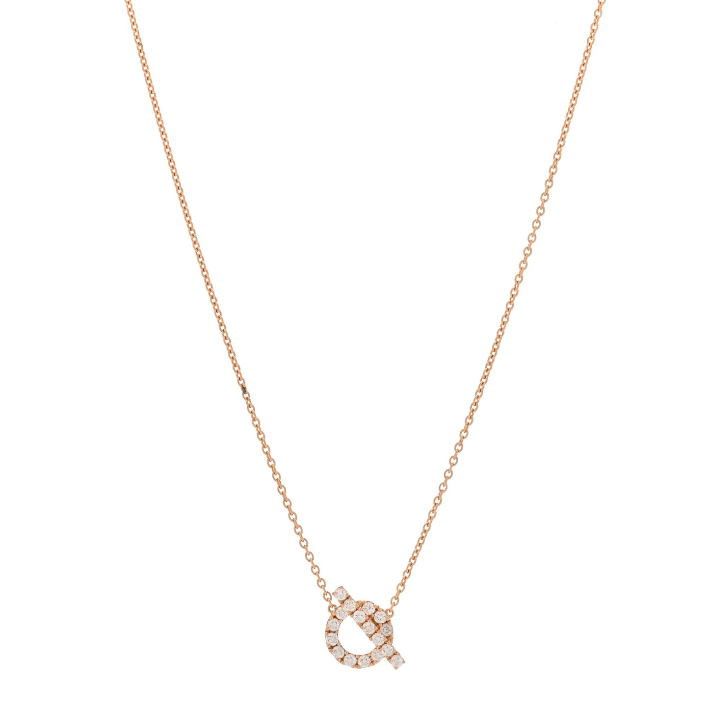 18K Rose Gold Diamond Finesse Pendant Necklace