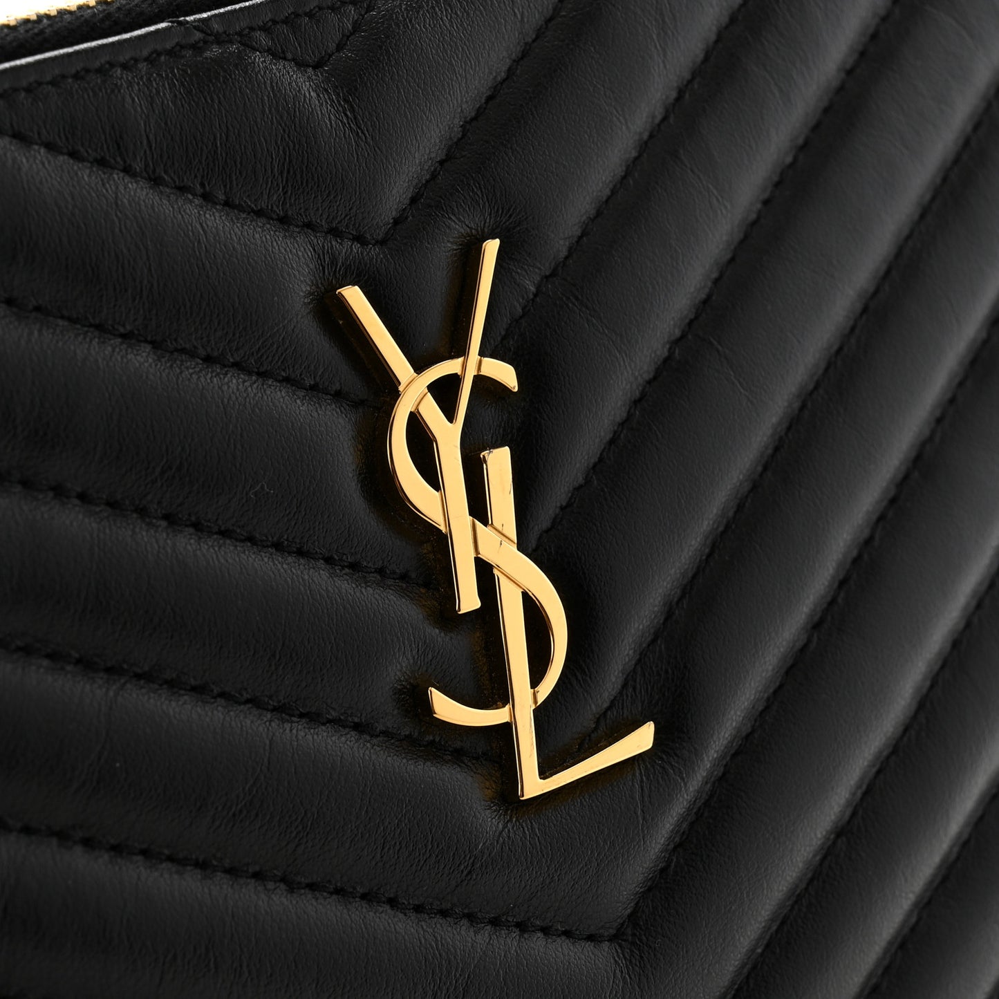 Calfskin Matelasse Monogram Cassandre Tablet Pouch Black