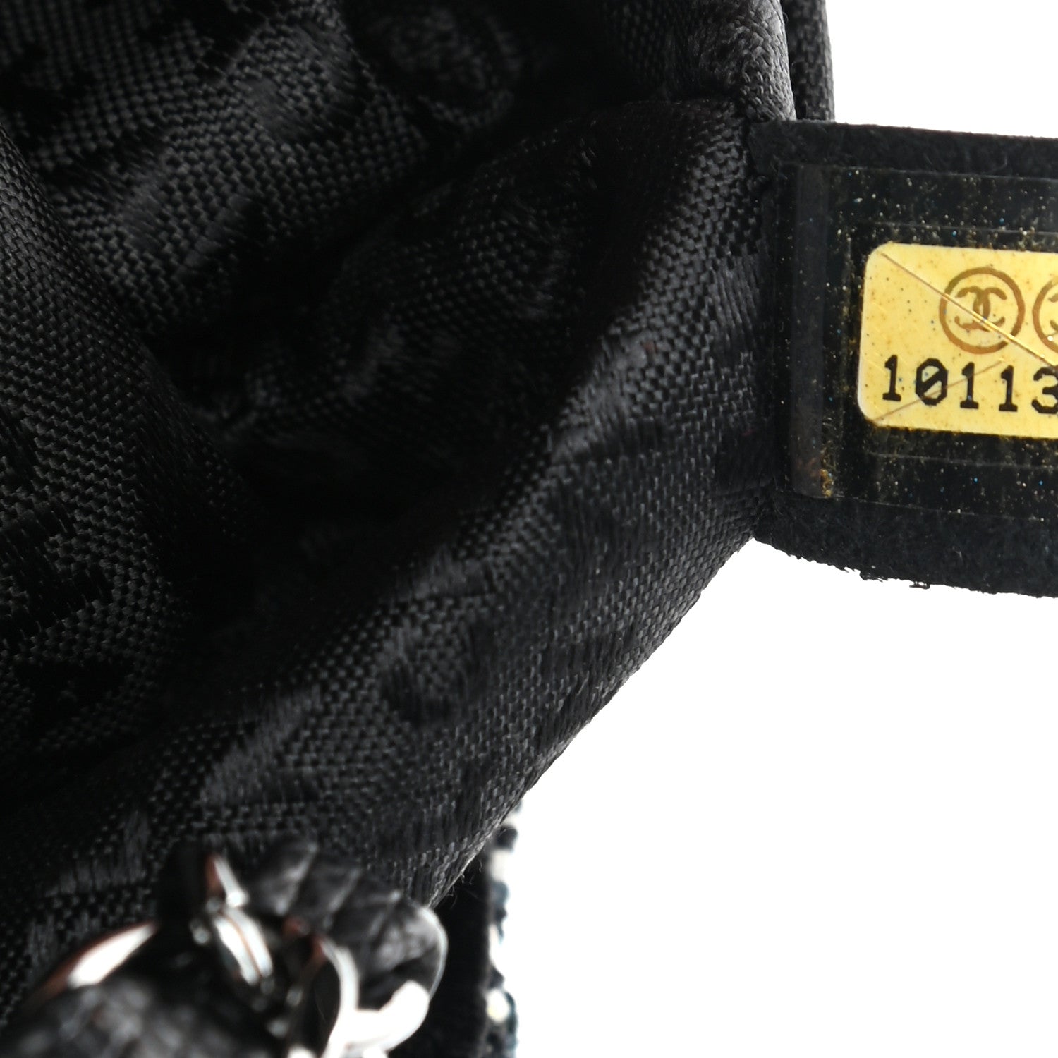 Chanel Rabbit Fur Tweed Lizard Small Fantasy Flap Black White 7 of 9