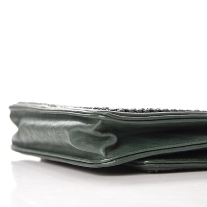 Chanel Calfskin Quilted Chain Around Boy Wallet On Chain WOC Green 10 of 10