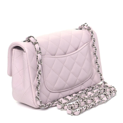 Chanel Lambskin Quilted Mini Rectangular Flap Light Purple 2 of 5