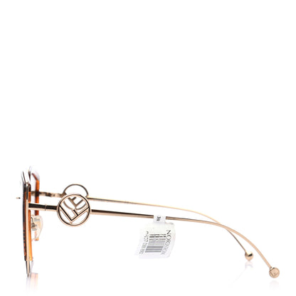 Fendi Metal Acetate F is Fendi FF Cat Eye Sunglasses FF 0290/S Gold 3 of 6