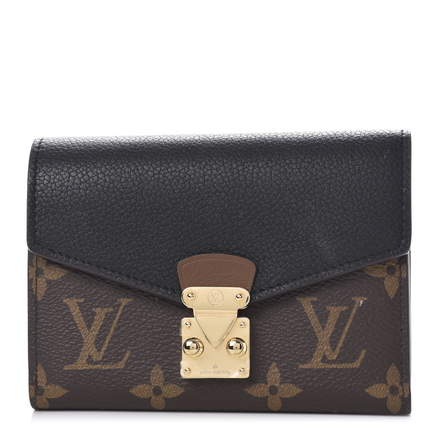 Louis Vuitton Monogram Pallas Compact Wallet NM Black 1 of 8