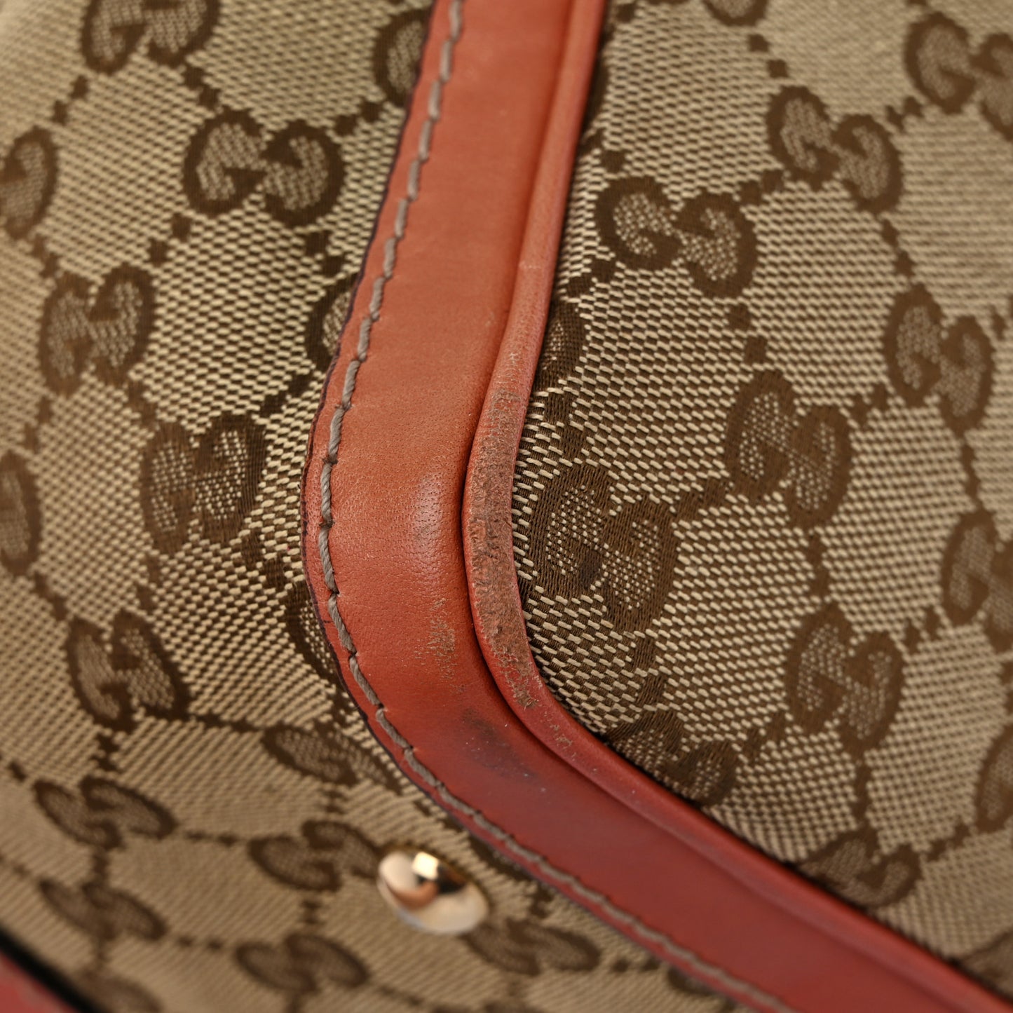 Monogram Vintage Web Medium Boston Pink