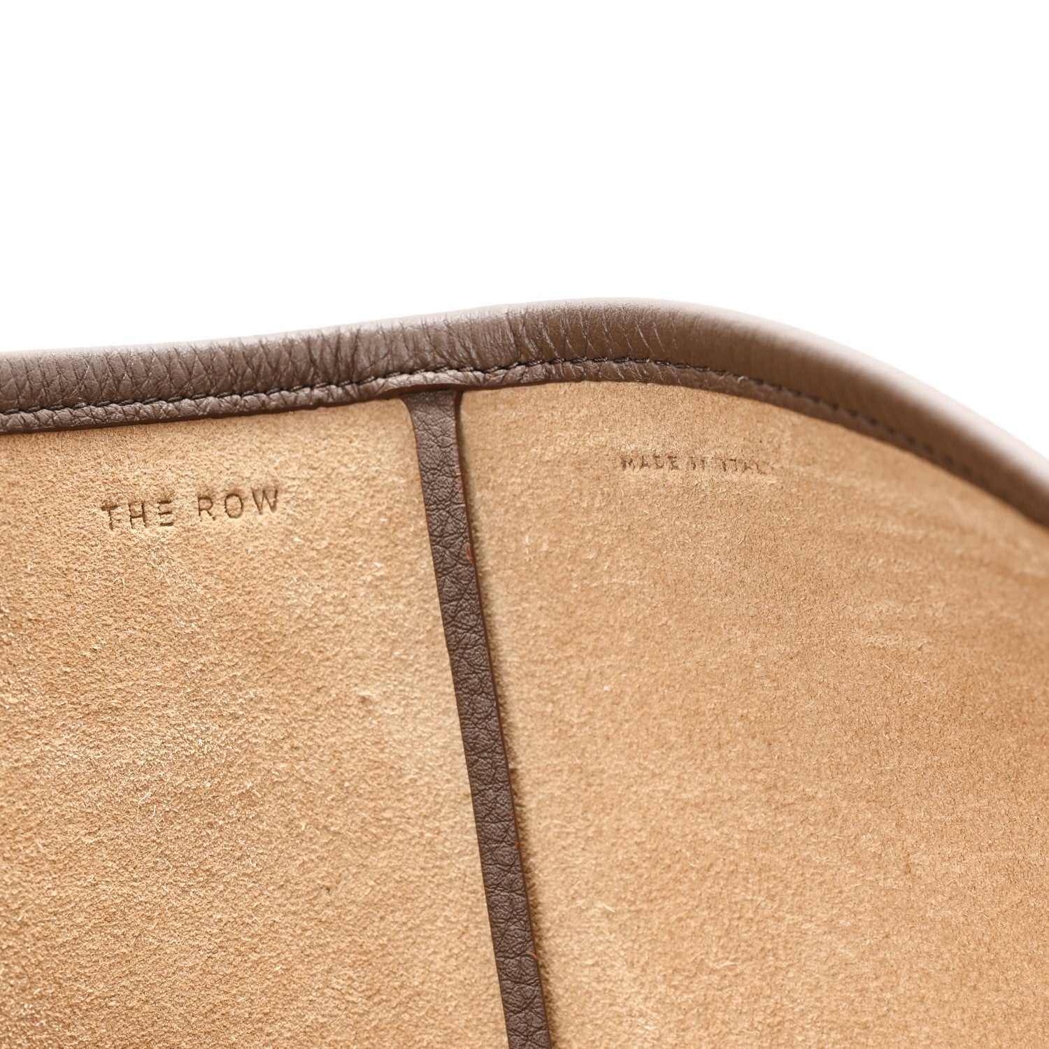 The Row Grained Calfskin Large N/S Park Tote Dark Taupe 6 of 10
