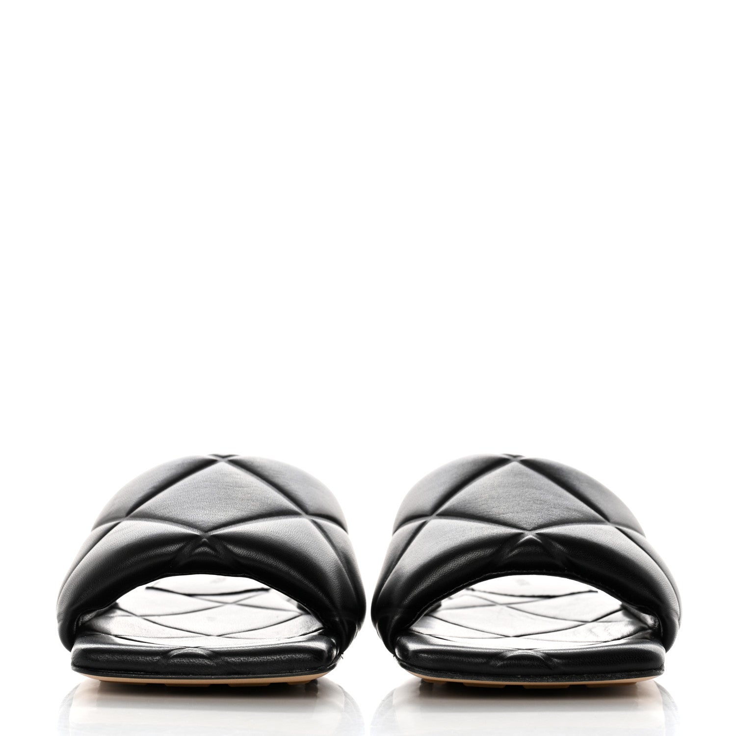 Bottega Veneta Nappa Quilted Rubber Lido Flat Sandals 37 Black 2 of 7