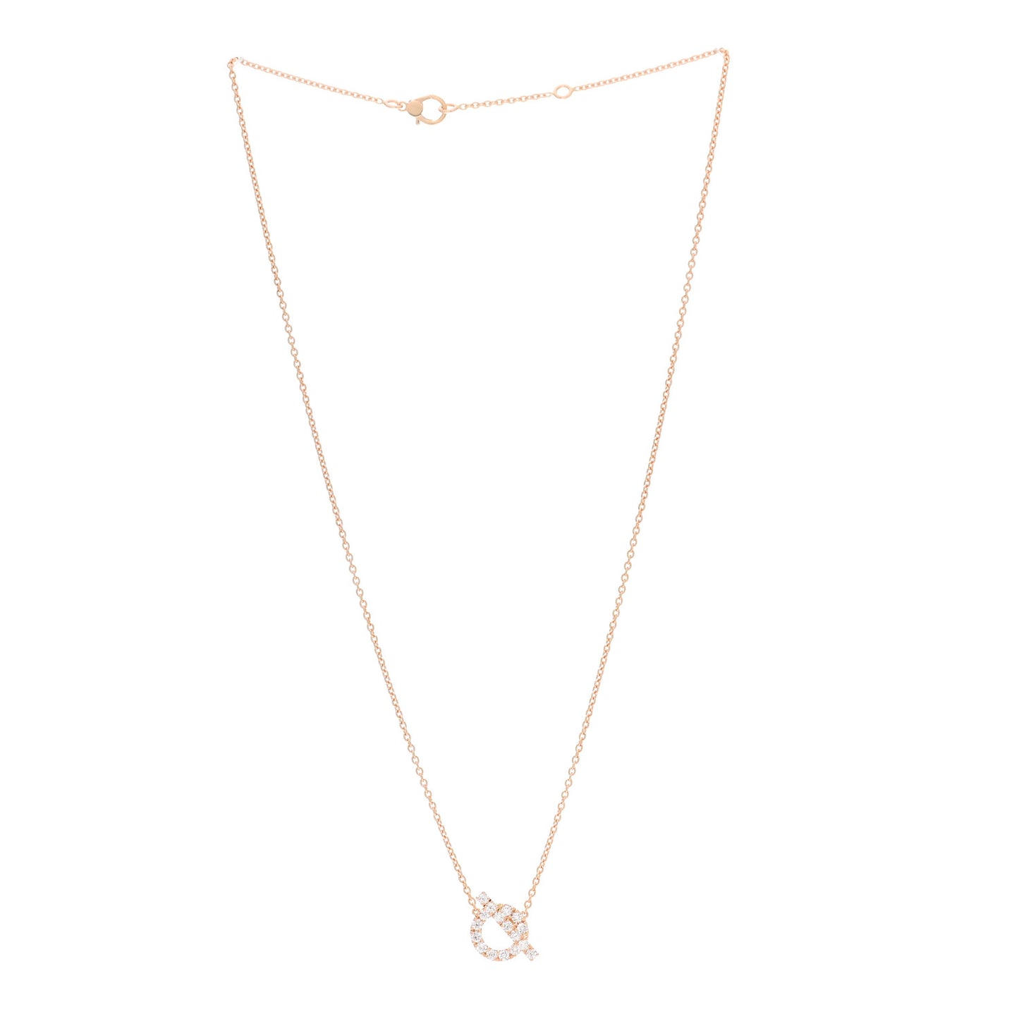 18K Rose Gold Diamond Finesse Pendant Necklace
