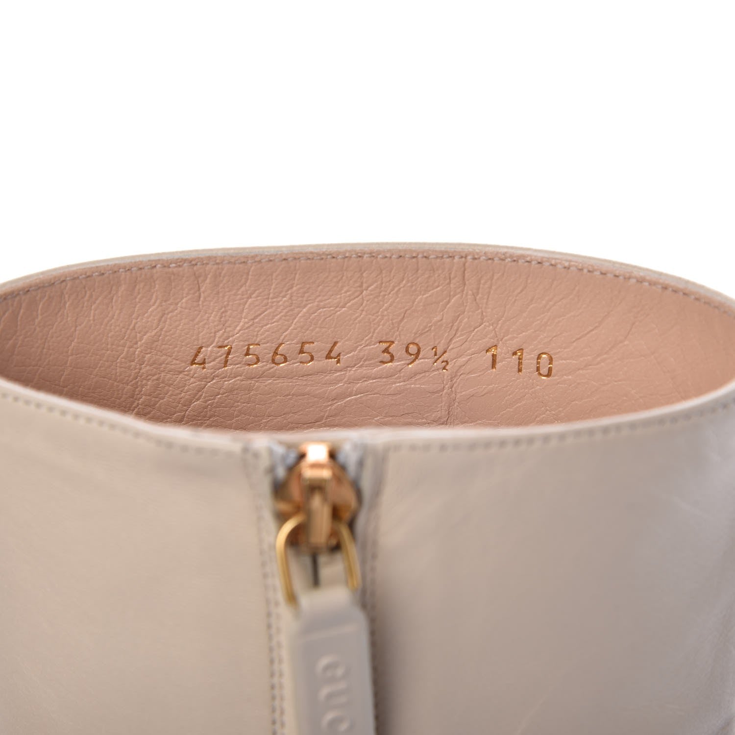 Gucci Nappa Sylvie Ankle Boots 39.5 Mystic White 7 of 9