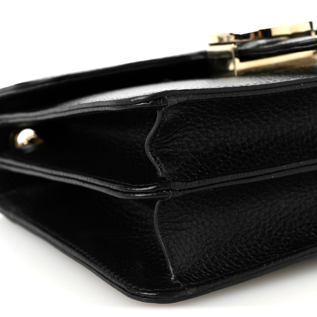 Dollar Calfskin Small Interlocking G Shoulder Bag Black