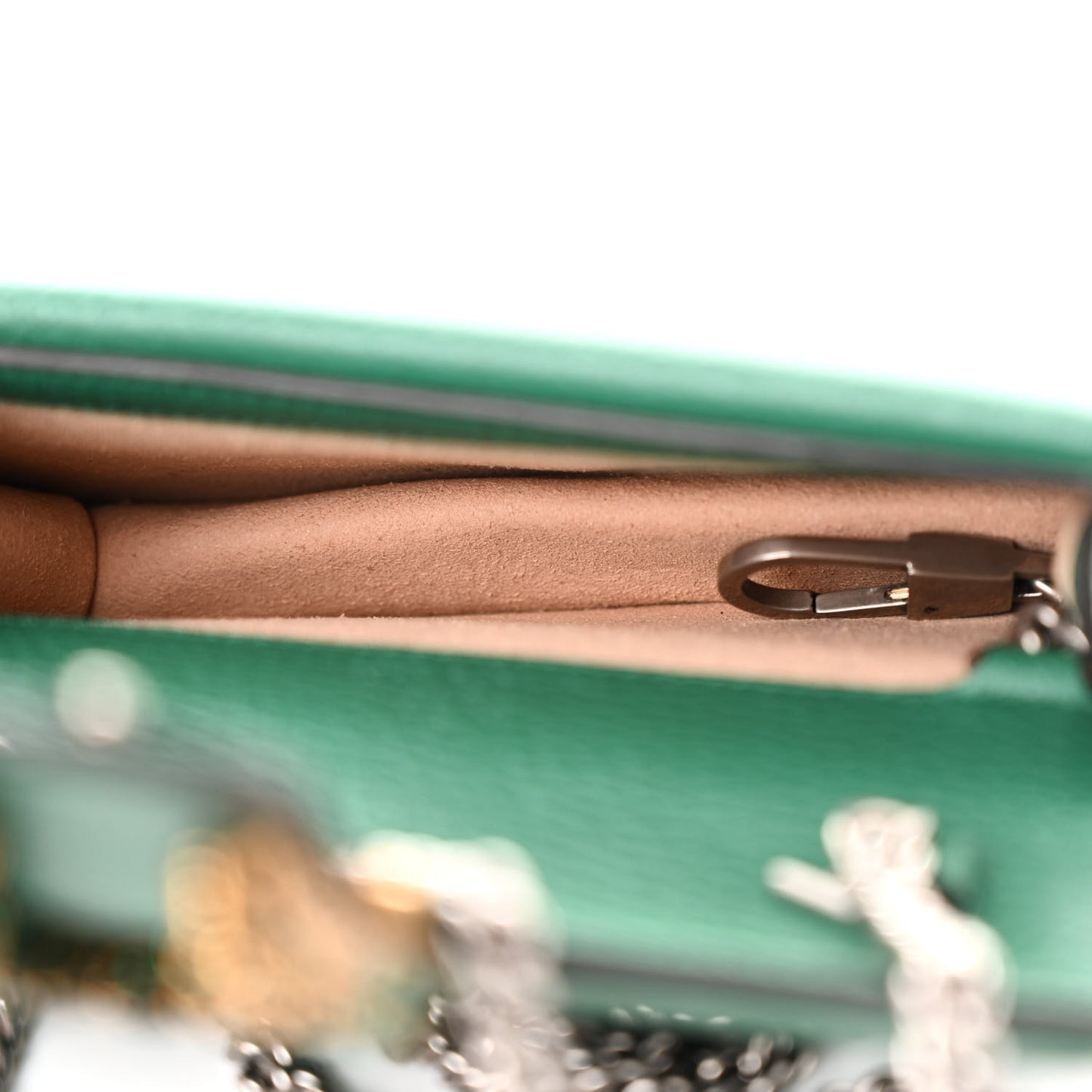 Dollar Calfskin Crystal Super Mini Dionysus Shoulder Bag Emerald