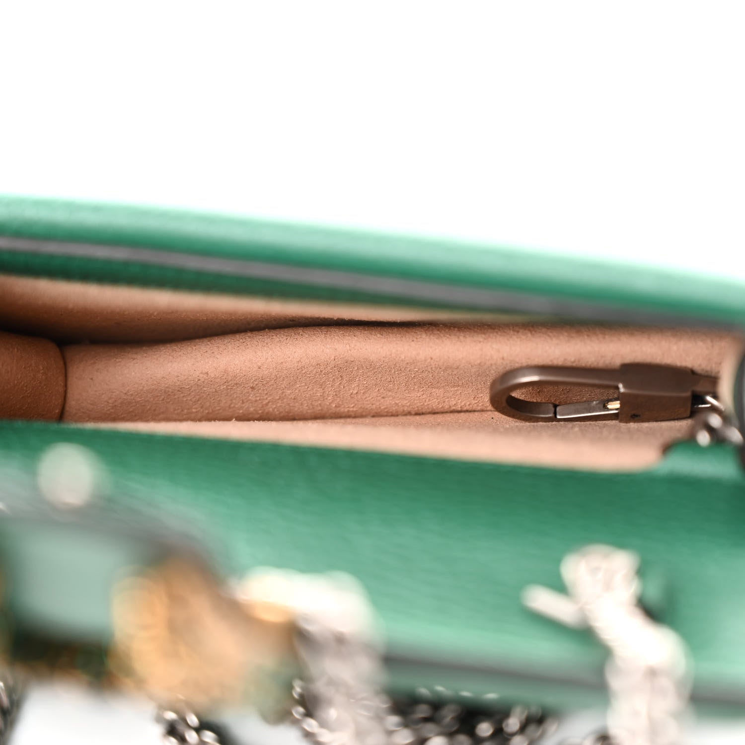 Gucci Dollar Calfskin Crystal Super Mini Dionysus Shoulder Bag Emerald 5 of 9