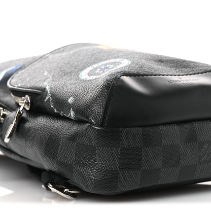 Louis Vuitton Damier Graphite World Map Avenue Sling Backpack 8 of 10