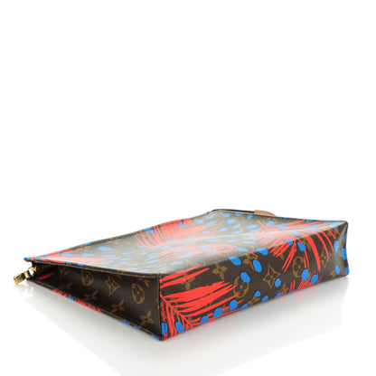 Louis Vuitton Monogram Jungle Dots Toiletry Pouch 26 Coquelicot Denim 4 of 7