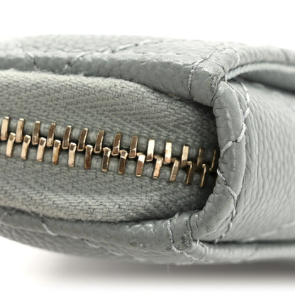 Chanel Caviar Quilted Zip Card Holder Grey 9 of 10