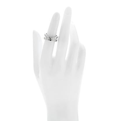 Louis Vuitton 18K White Gold Diamond Empreinte Double Pave Ring 49 5 2 of 5