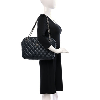 Chanel Lambskin Quilted Large Camera Case Navy Blue 2 of 8