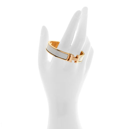 Hermes Enamel Narrow Clic Clac H Bracelet PM White 2 of 4