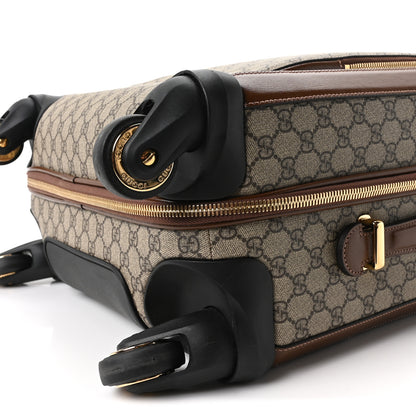Gucci GG Supreme Monogram Azalea Calfskin Retro Interlocking G Small Savoy Cabin Trolley Beige Ebony Brown Sugar 9 of 9
