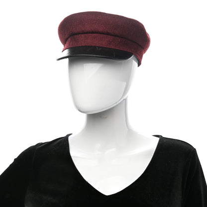 Hermes Glossy Lambskin Wool Womens Vauban Cap 56 2 of 11