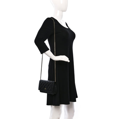 Chanel Caviar Quilted Wallet on Chain WOC Black 2 of 9