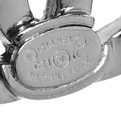 Chanel Ruthenium CHANEL Crystal Studded CC Earrings 4 of 4