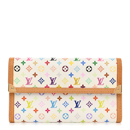 Louis Vuitton Monogram Multicolor Porte Tresor International Wallet White 1 of 10