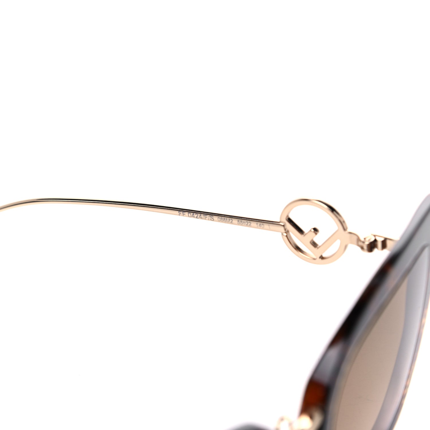 Fendi Acetate Metal F is Fendi FF Square Cat Eye Sunglasses FF 0424/F/S Havana 5 of 7