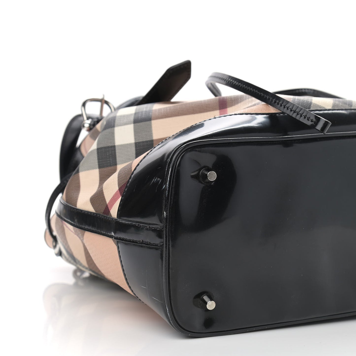Supernova Check Drawstring Tote Black