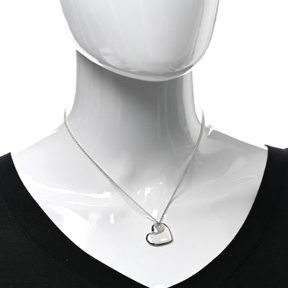 Tiffany Sterling Silver Puffed Heart Pendant Necklace 2 of 4
