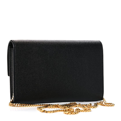 Saint Laurent Grain De Poudre Uptown Chain Wallet Black 4 of 16