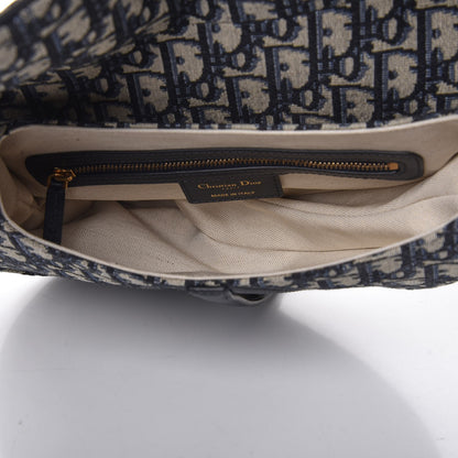 Christian Dior Oblique Saddle Bag Blue 5 of 7